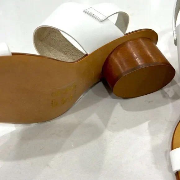 Rag & Bone City Heel Sandal In Bright White Size 7 NEW! - Picture 8 of 10